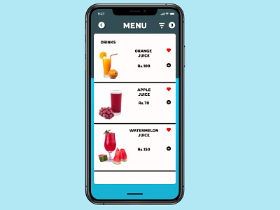 FOOD / DRINK MENU dailyui design ui