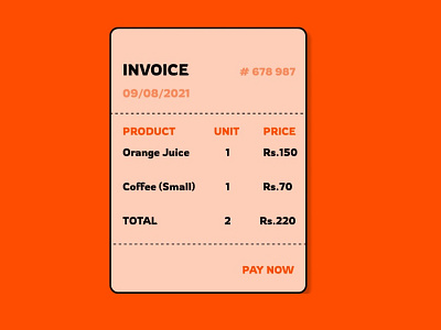 INVOICE dailyui design