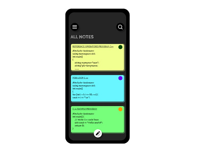 NOTES WIDGET dailyui design illustration ui