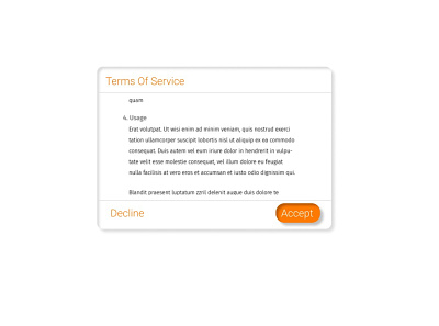 TERMS OF SERVICE dailyui design ui