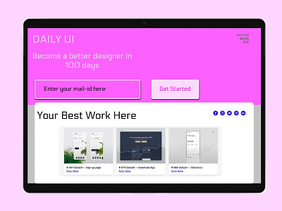 REDISGN DAILY UI LANDING PAGE app branding dailyui design illustration logo typography ui ux vector