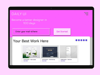 REDISGN DAILY UI LANDING PAGE