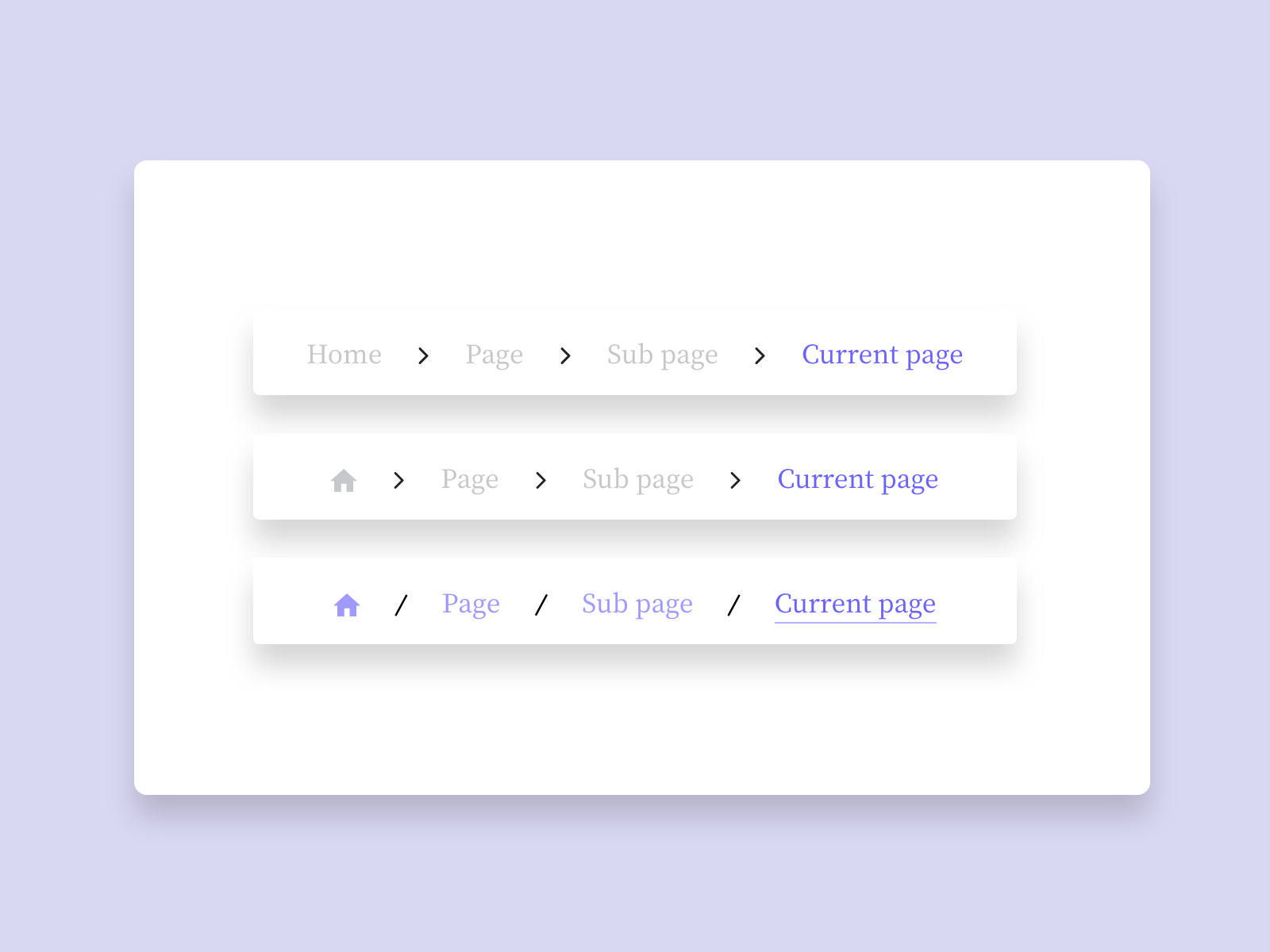 Daily UI 09 Breadcrumbs by Carol Li on Dribbble