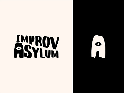 Improv Asylum Logo branding eye identity illustration logo logo design