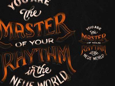 You Are The Master custom type design hand lettering lettering poster script typography vector