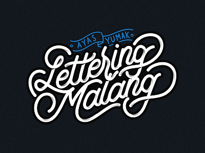 Lettering Malang calligraphy hand lettering lettering vector