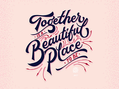 Is A Beautiful Place calligraphy hand lettering lettering love quote vector