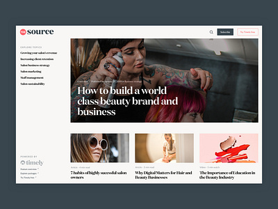 The Source – Homepage article editorial homepage news typography web website