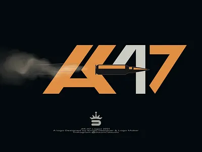 Ak47 logo branding design logo