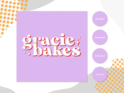 Gracie Bakes Rebrand design illustration logo typography vector