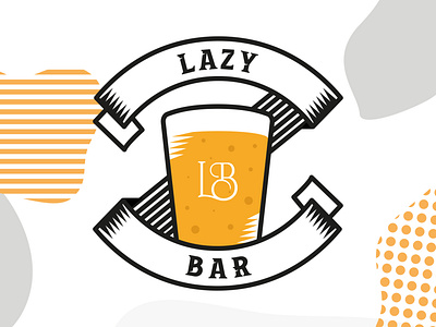 Lazy Bar Logo design logo typography