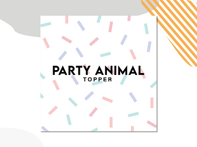 Animal Party Toppers design illustration logo prints