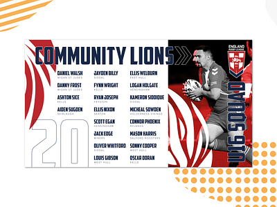 Community Lions Squad Announcement branding design illustration