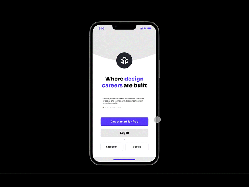 Uxcel - Sign Up - Daily UI #1 app dailyui design designchallenge mobile prototype signup ui ux uxcel