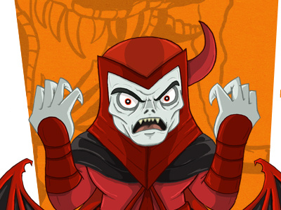 Venger and cartoon chibi dragons dungeon illustration meejit meejitz venger villain