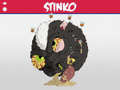 Stinko charity commission flies gross illustration madballz nepal puke pus skunk snot stinko