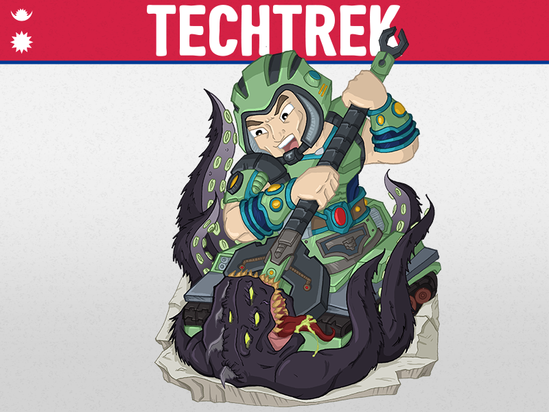 Techtrek defenders of eden commission nepal charity illustration techtrek