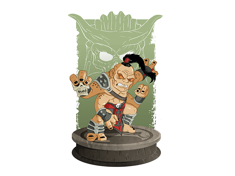 Goro video game shao kahn mortal kombat illustration chibi monster dragon goro mystical