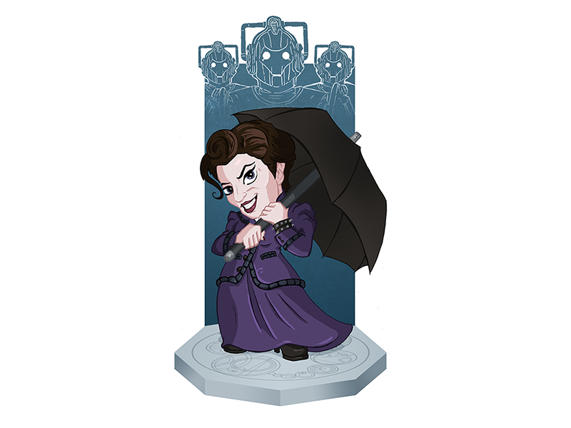Missy (The Master) the master doctor who cosmic chibi cybermen illustration missy