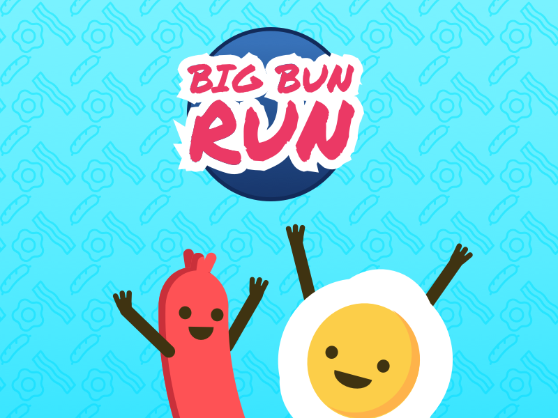 Hackathon - Big Bun Run wallpaper app egg sausage breakfast