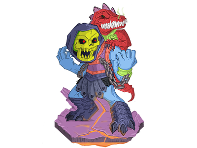 Dragon Blaster Skeletor chibi dragon blaster illustration masters of the universe skeletor