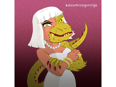 Nazzaro's Lizard Lady draw this in your style femme fatale illustration lizard lizard lady reptile
