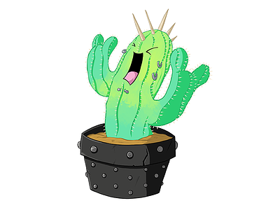 Punk Rock Cactus cacti cactus illustration ipad pro procreate punk rock