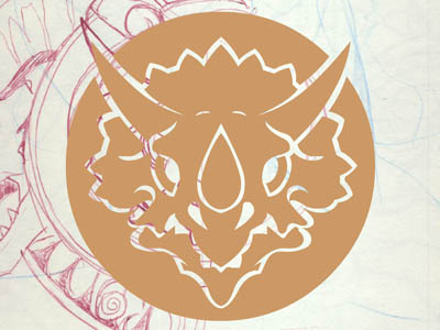 Royal Preservation Logo Work in Progress dinosaur logo preservation royal society triceratops