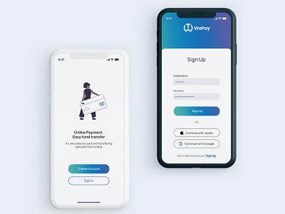 WePay Digital Payment App app branding design re design ui user inerface ux