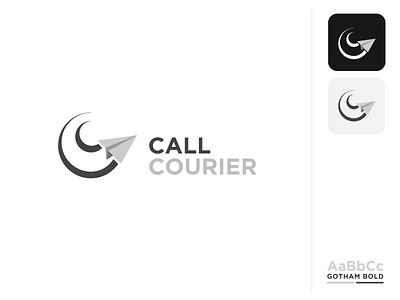 Call Courier app branding call courier design flat icon logo minimal plane wind