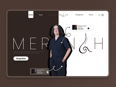 MERENAH.KEUN Website E-Commerce app branding design illustration logo typography ui ux web website