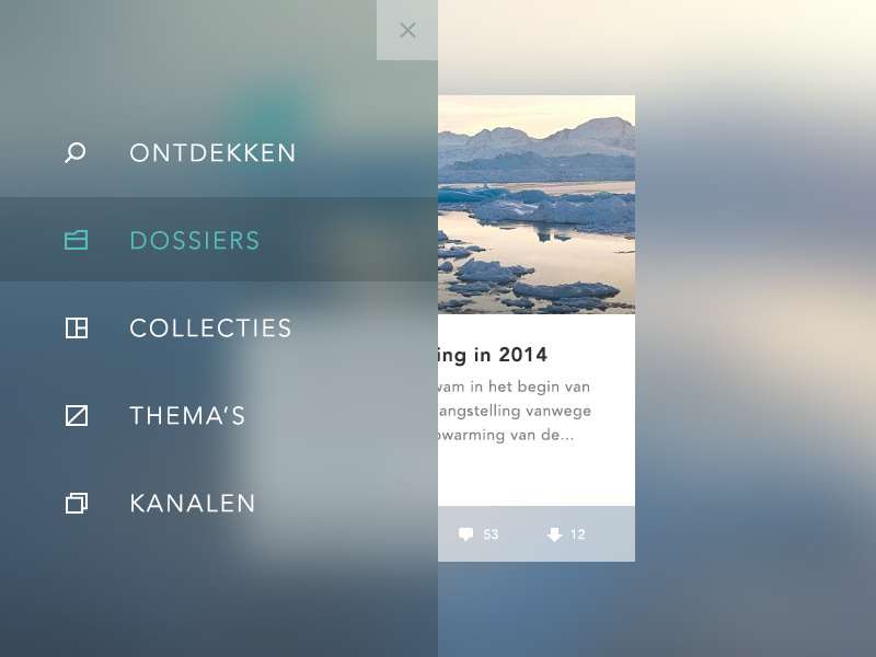 Overlay Menu by Online Department on Dribbble