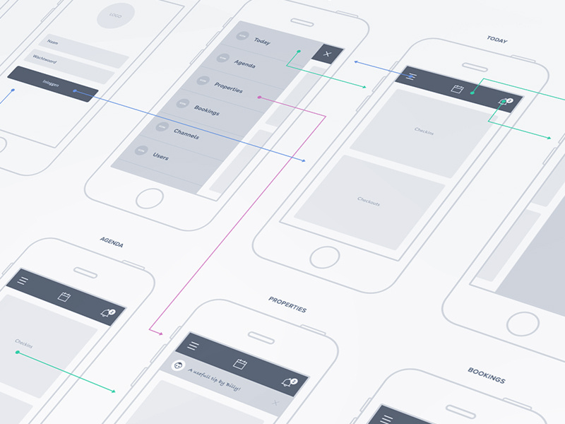 Download Mobile Wireframe by Online Department on Dribbble