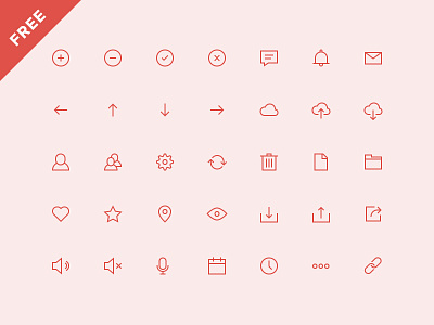 UI Icons (Free) flat free icons iconset interface outline ui user