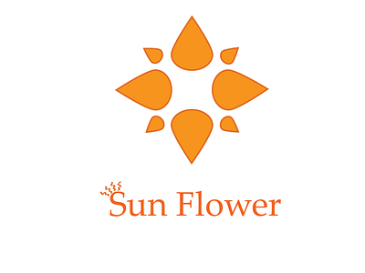 Sun Flower Template app art branding design flower graphic design icon illustration illustrator logo minimal top