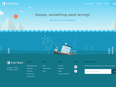 Postbox 404 page 404 blue mountain ocean postbox sunken ship website website 404