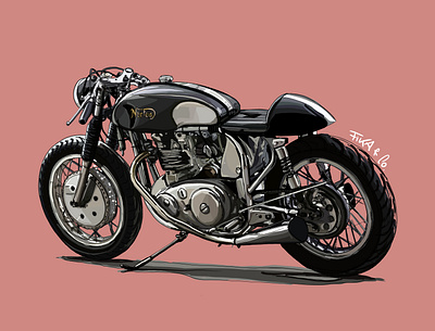 Norton Motorcycle classic design digitalart illustration motorbike motorcycle motorsport norton