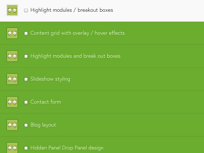 Task list with focus state