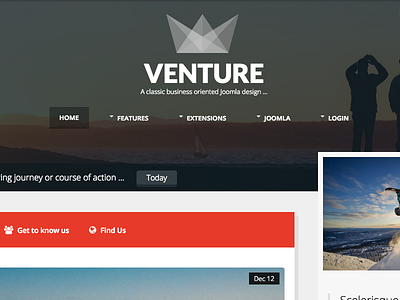 Venture Header backstretch big header business joomla template