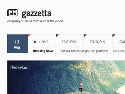 Gazetta Home Page logo menu news simple