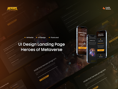 UI Design / Web Development - NFT Heroes of Metaverse front end landing page nft nft game ui ui design ux webdesign website