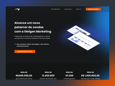 UI Design Onepage Website - Steigen Marketing Agency marketing marketing agency onepage site ui ui design ux webdesign website