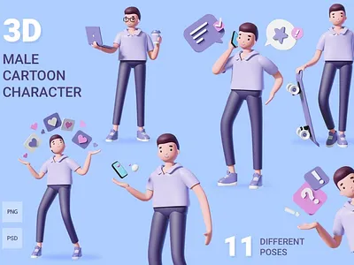 3d male character set 3d animation 3d art 3d character 3d illustration 3d male agency app character set concept conceptual design flat illustration illustrations male male character page ui vector web