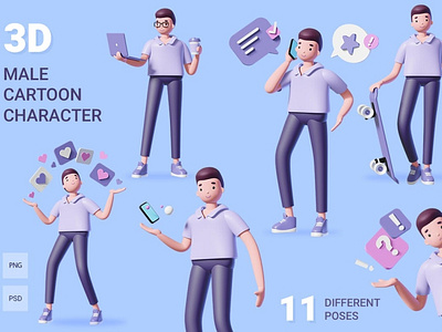 3d male character set 3d animation 3d art 3d character 3d illustration 3d male agency app character set concept conceptual design flat illustration illustrations male male character page ui vector web