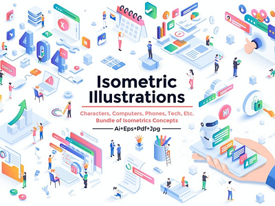 Modern Isometric Design Illustrations