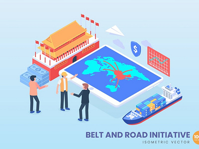 Belt And Road Initiative Economic Strategic 3d 3d animation 3d art 3d character 3d illustration animation app banners branding concept design graphic design illustration isometric landing page logo motion graphics page pages ui