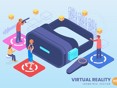 Isometric Virtual Reality Concept