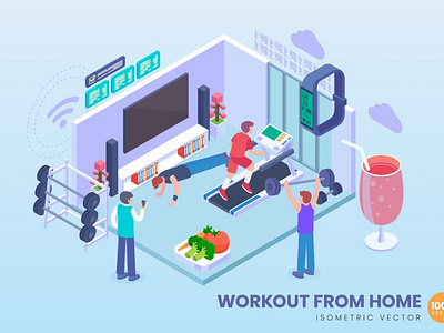 Workout From Home Concept