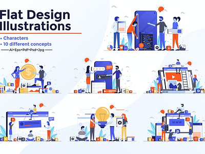 Modern Flat design People and Business concepts