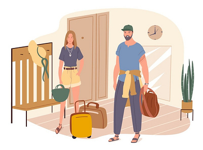 Summer Travel Web Concept 3d animation 3d art 3d character 3d illustration banner cartoon concept design elements flat graphic illustration page people place sticker travel vector web website